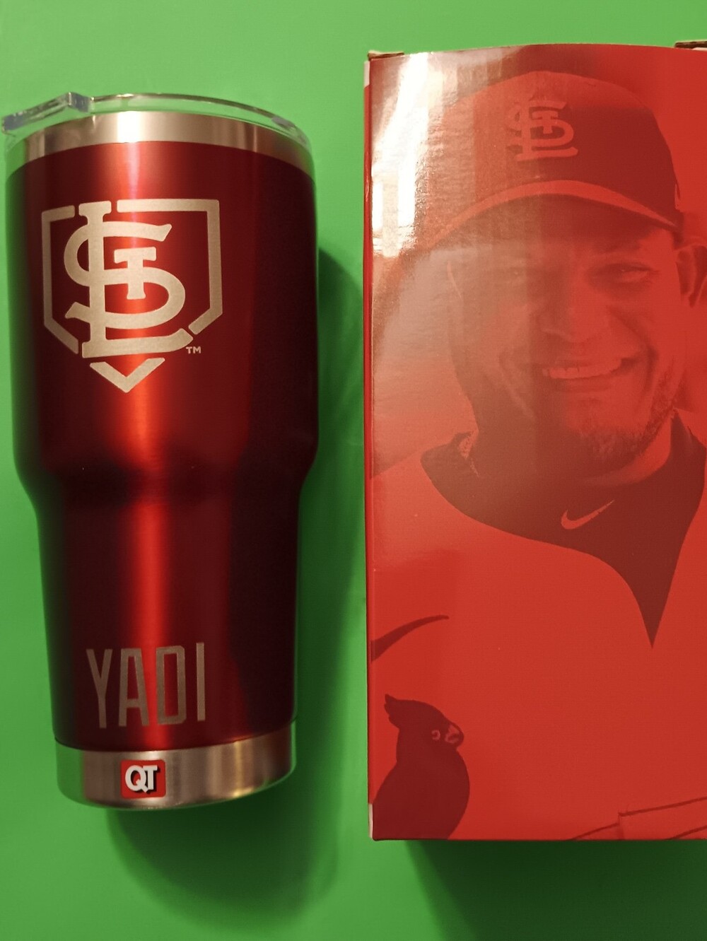 YADI 30 Ounce Tumbler St. Louis Cardinals Yadier Molina #4 Red Clr SGA New InBox